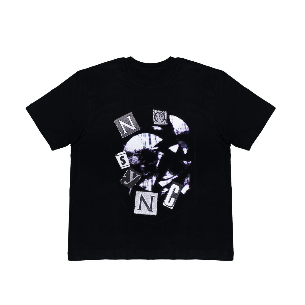 CRAVISHING NO-SYNC BLACK PREMIUM COTTON T-SHIRT s06