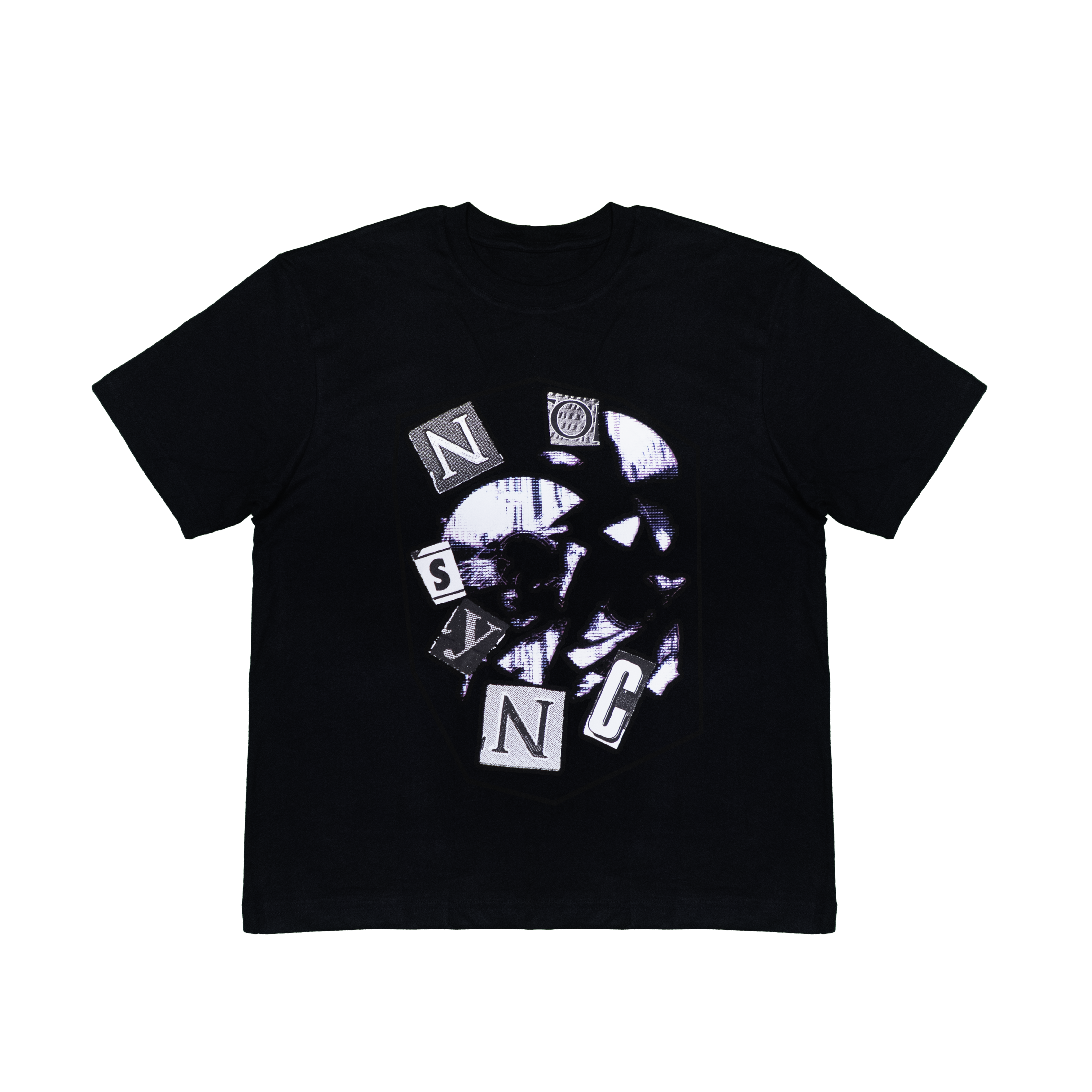 CRAVISHING NO-SYNC BLACK PREMIUM COTTON T-SHIRT s06