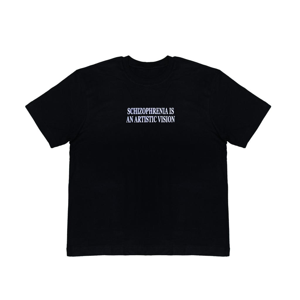 SCHIZOFRENIA BLACK HEAVY COTTON T-SHIRT