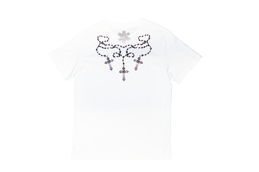 PUNK ROSARY WHITE HEAVY COTTON T-SHIRT [HALLOWEN LIMITED-ED. 11]