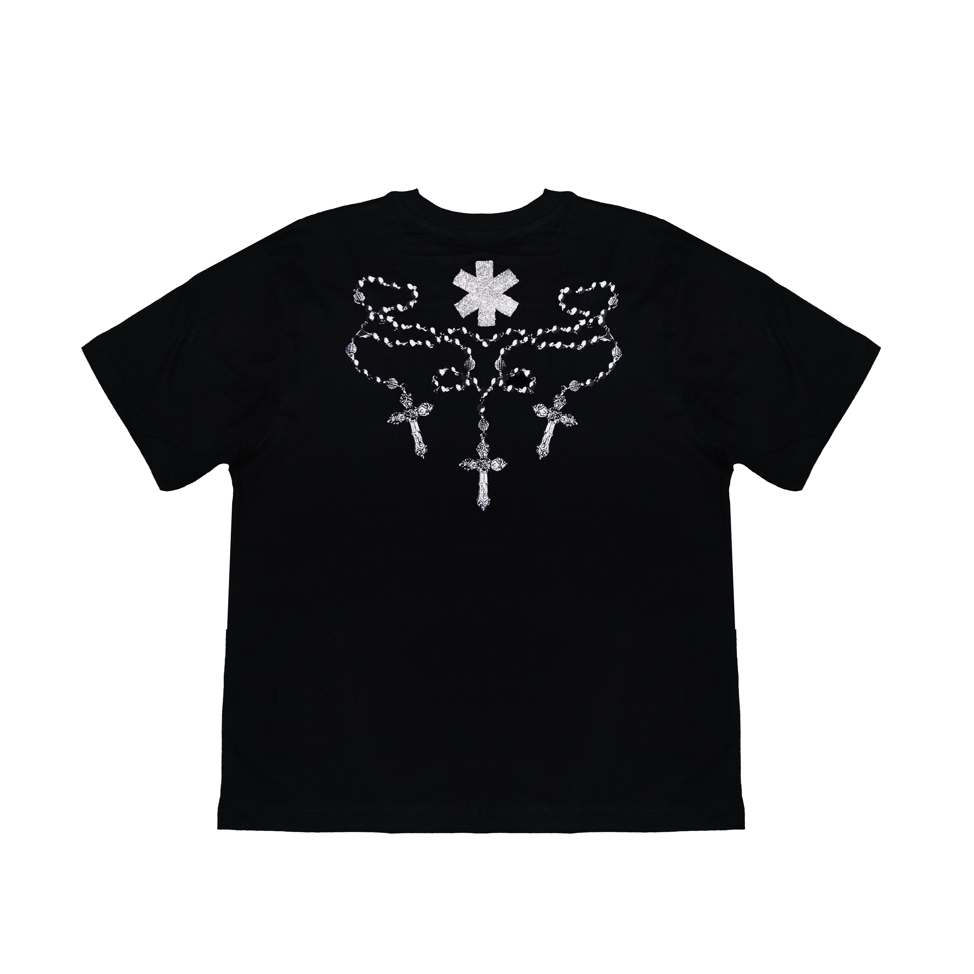 PUNK ROSARY BLACK HEAVY COTTON T-SHIRT