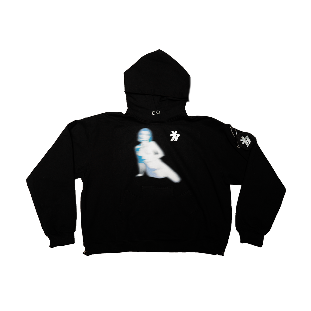 FEMME FATALE CROSS POCKET HEAVY COTTON HOODIE