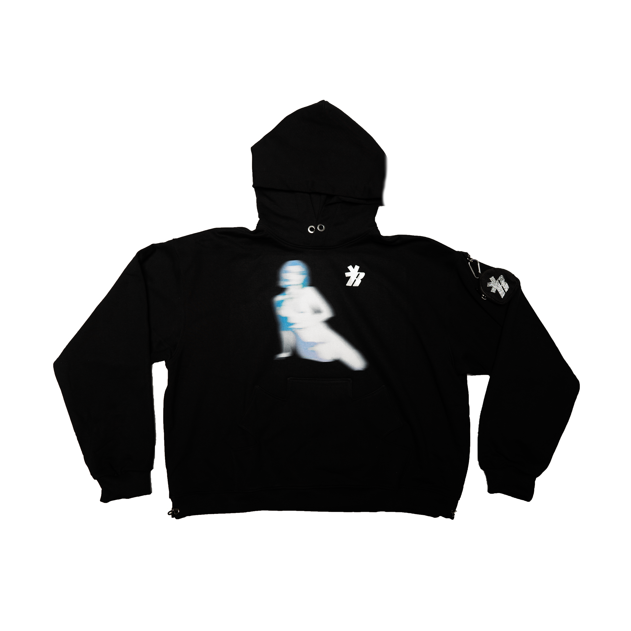 FEMME FATALE CROSS POCKET HEAVY COTTON HOODIE